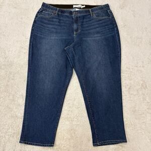 Sonoma Goods For Life Womens 22W Blue Straight Leg Stretch Jeans Plus Size